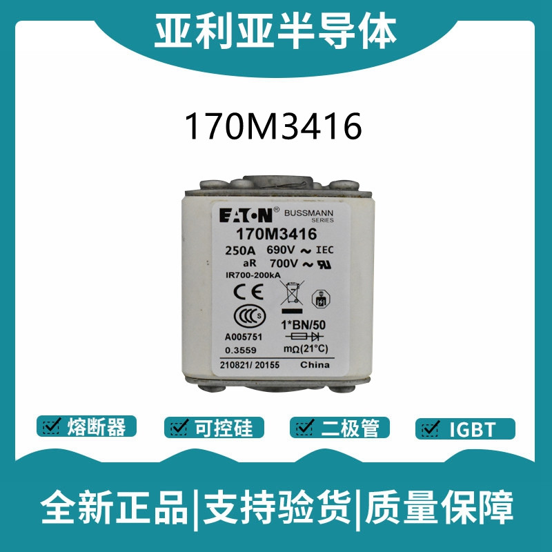 巴斯曼BUSSMANN低压快速熔断器 170M3416
